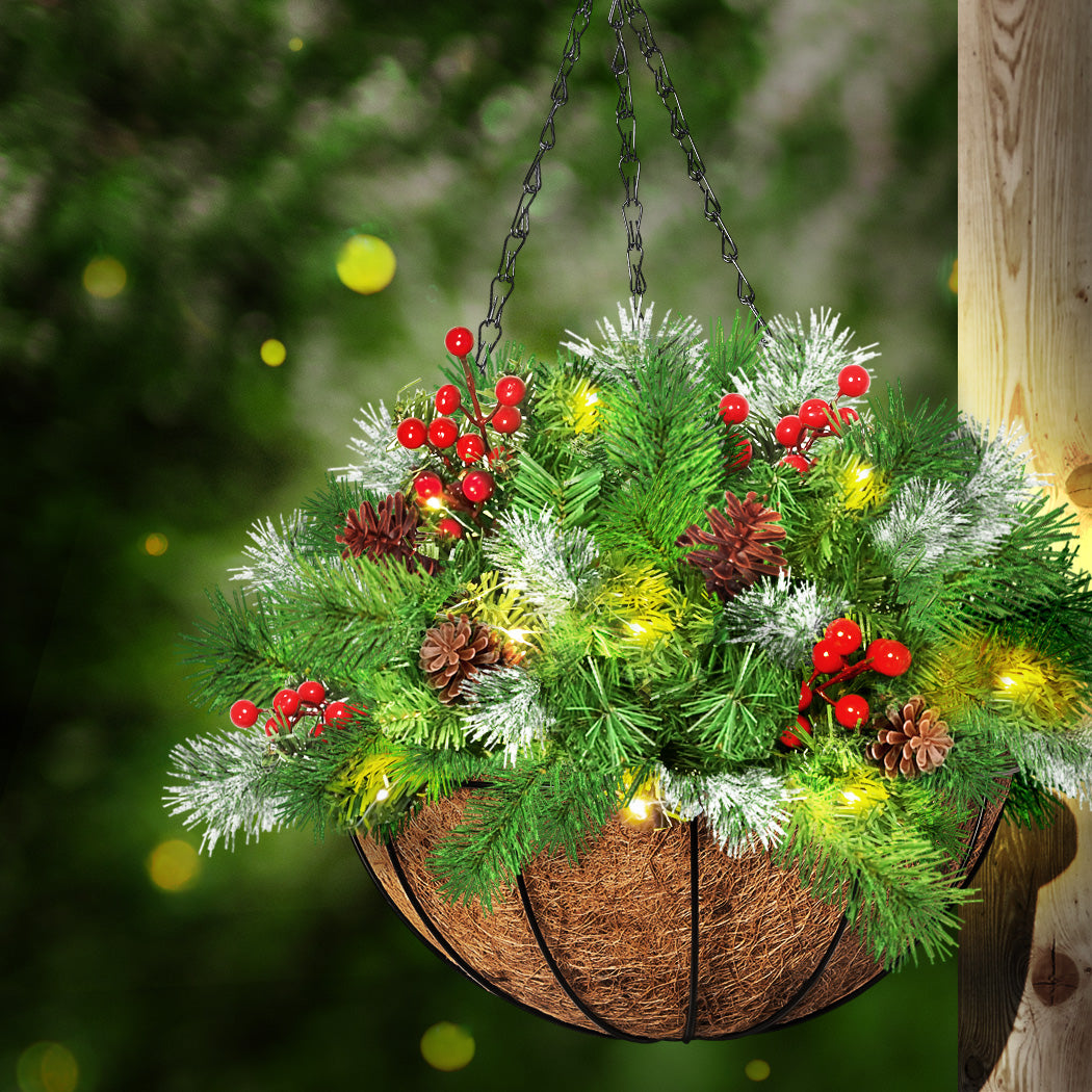 Santaco Christmas Hanging Basket Ornaments 30CM
