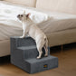 Pawz 3 Steps Pet Stairs Dog Ramp High Density Foam Grey