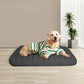 Pawz L Size Orthopedic Dog Bed with Sherpa Plush Removable Cover in Grey