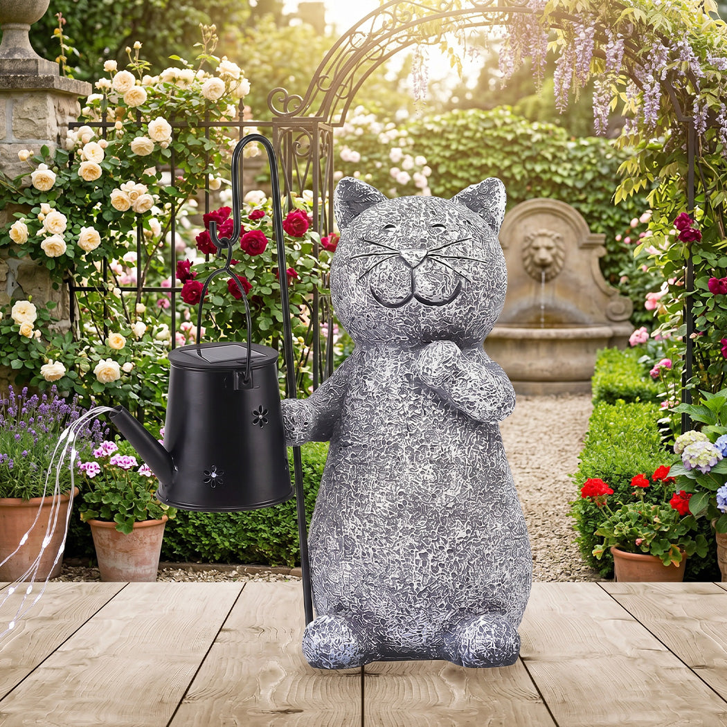 Emitto Cat Garden Statue Solar Lantern Outdoor Weatherproof Gift Decor LED Light