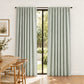 Marlow Blackout Curtains Thermal Linen Look Blockout Drapes 2 Panels Green