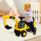Kids ride on excavator