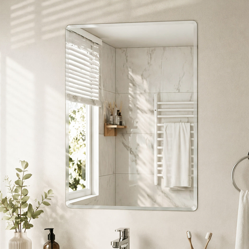 Yezi Wall Vanity Mirror Decorative Bathroom HD Glass Anti-explosion Frameless