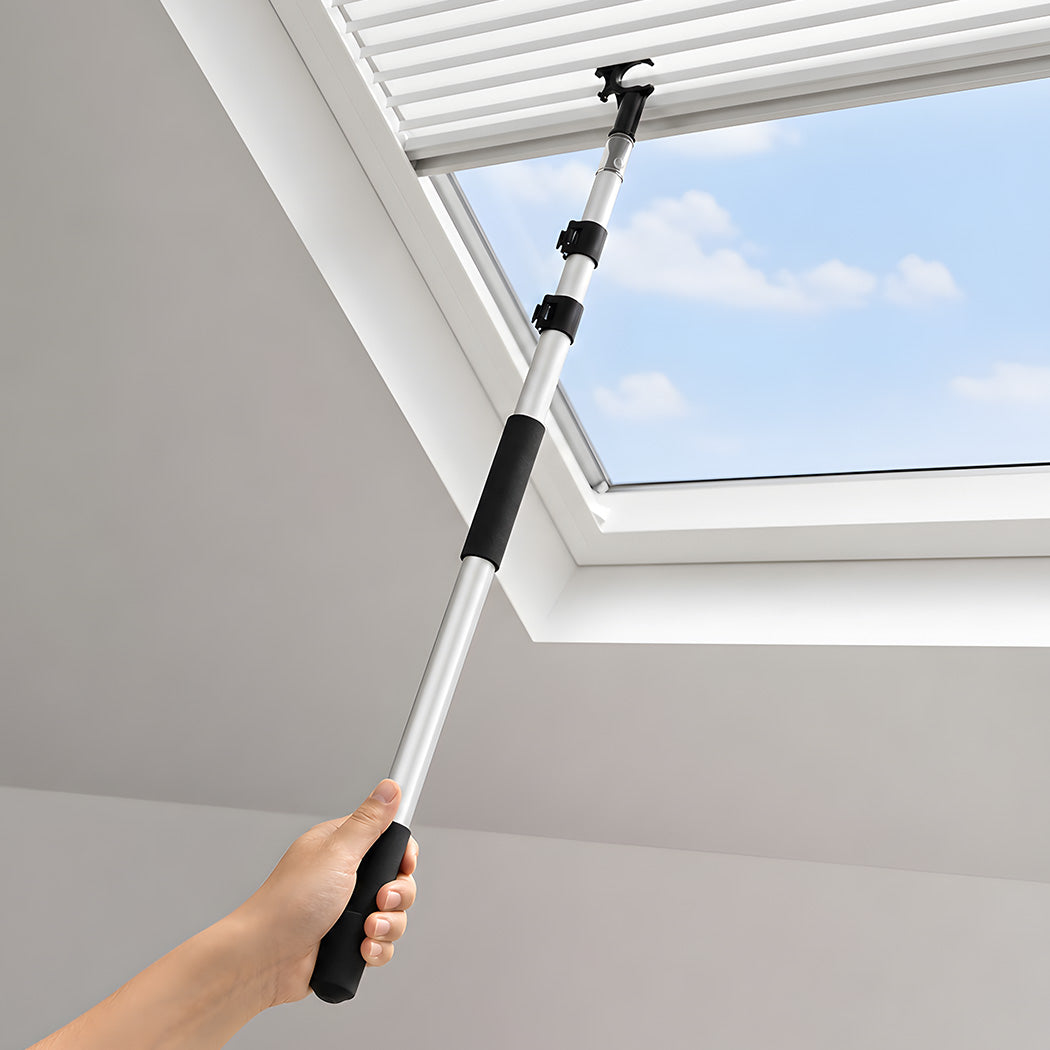 Levede Roof Window Pole 1.1-2m Skylight Rooflight Opener Aluminium Black