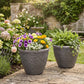 Toque Plastic Plant Pots 30cm Outdoor Garden Planter 2 Pcs With Drainage Holes