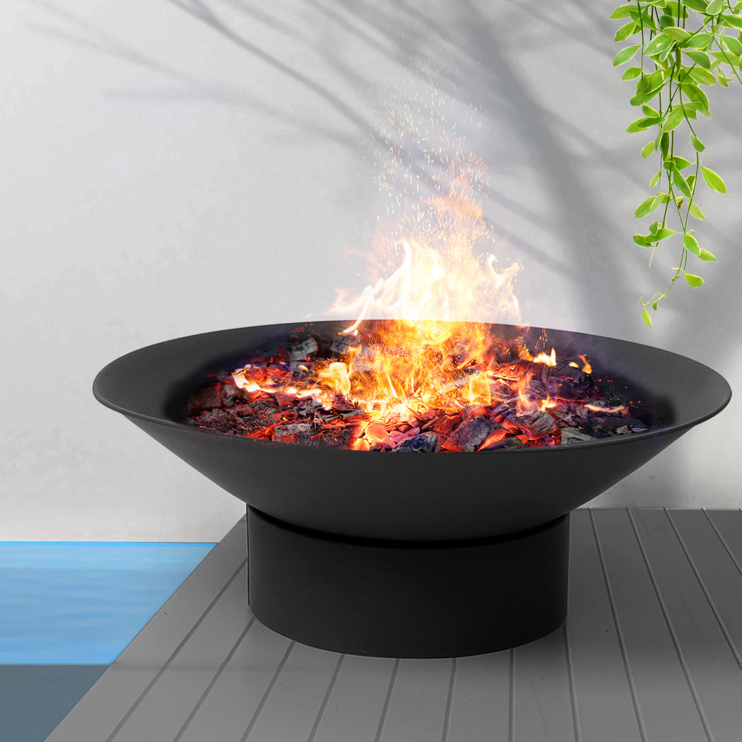 Moyasu 2IN1 Fire Pit Bowl Fireplace Black