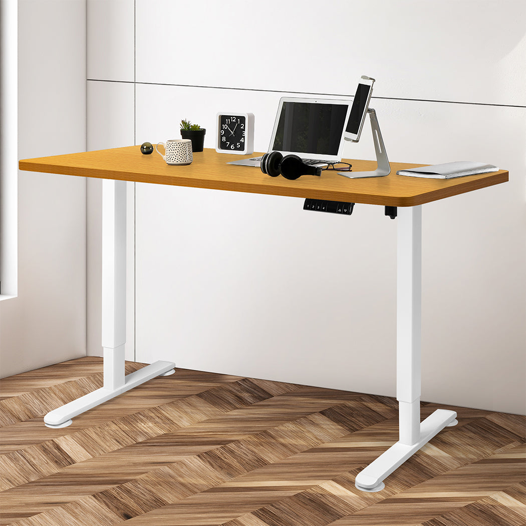 Levede Motorised Standing Desk Adjustable 140cm Natural 1000x 1MM