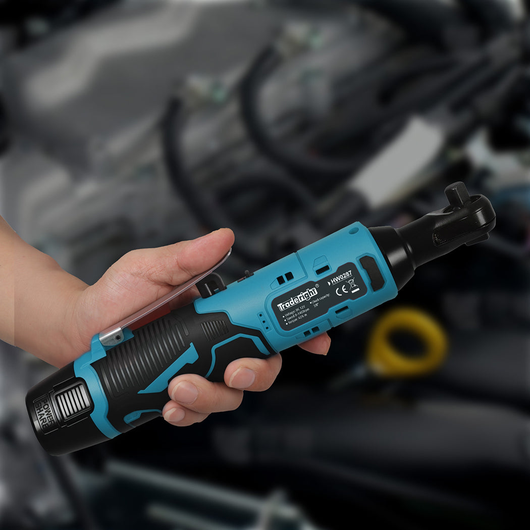 Traderight Cordless Ratchet 12V 42N.M 3/8" Drive Kit