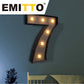 LED Metal Number Lights Free Standing