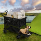 Lambu Folding Wagon Cart Double Shelves