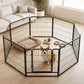 Pawz Dog Playpen 8-Panel Folding Dog Pen Steel Black