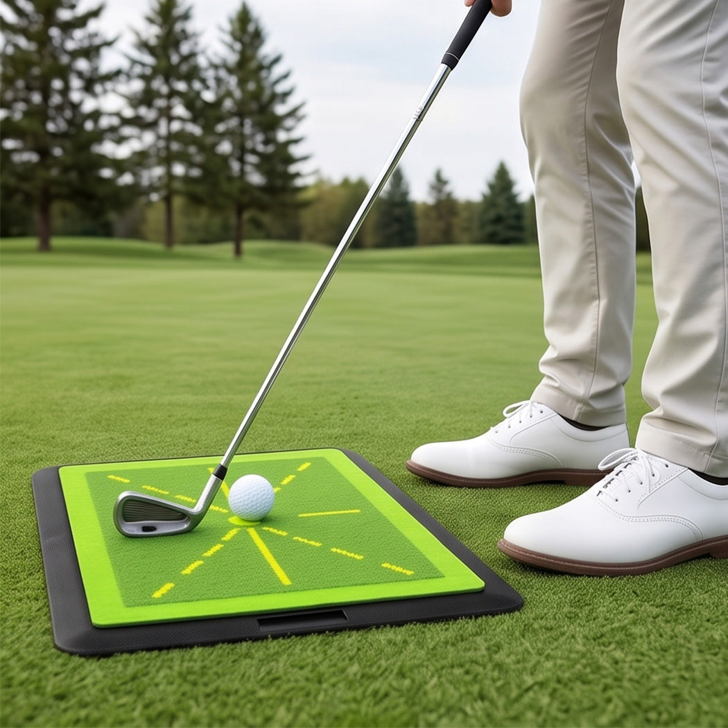 Centra Golf Hitting Mat Swing Path Feedback Rubber Base Indoor Practice Green