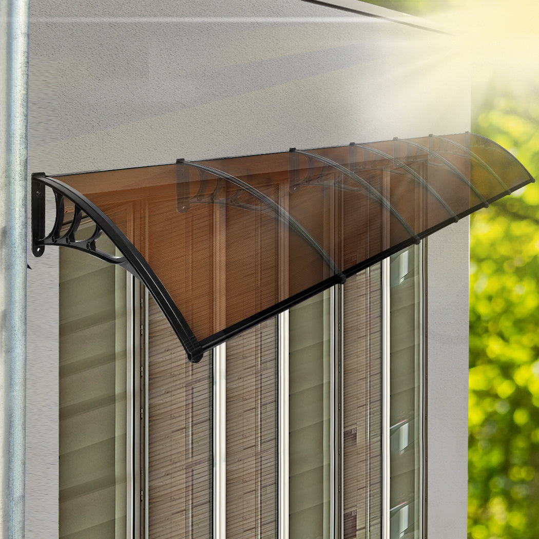 Mountview Window Door Awning Outdoor 1M X 6M Brown 1x6M