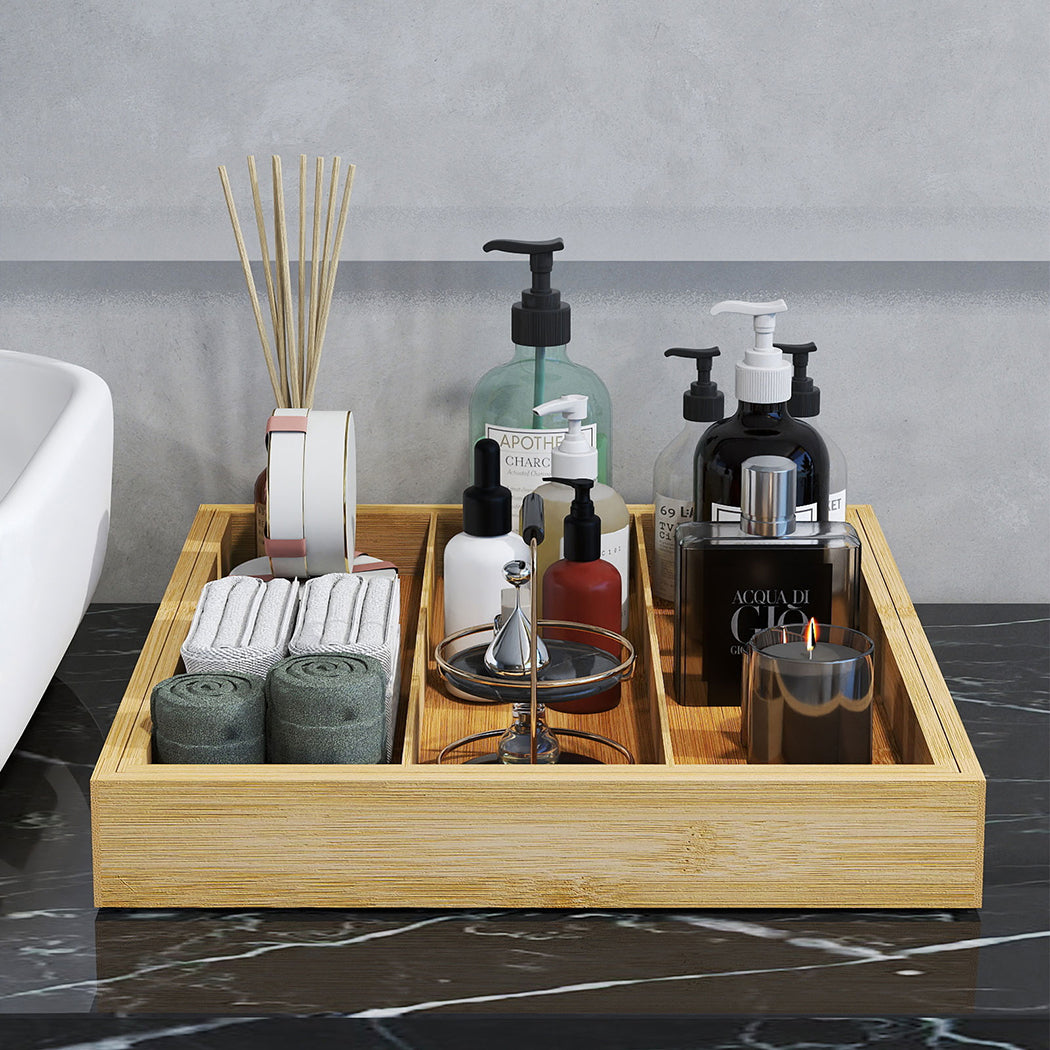 Toque Bamboo Expandable Kitchen Drawer Organizer Storage
