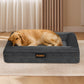Pawz XL Size Orthopedic Dog Bed with Corduroy Removable Cover Waterproof Washable Grey