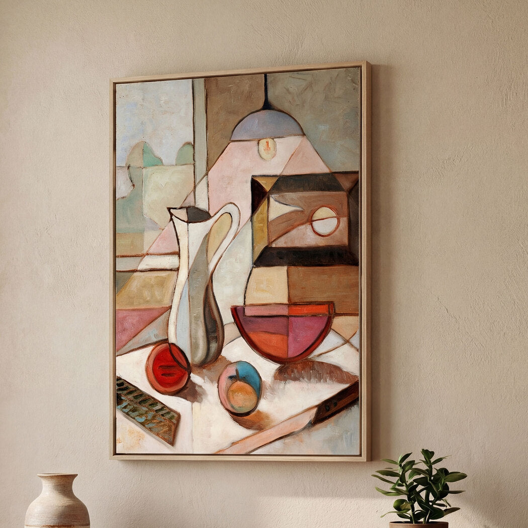 Yezi Modern Wall Art Canvas Abstract 70×100cm Framed Artwork Home Office Decor
