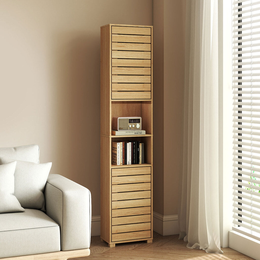 Levede Tall Bathroom Cabinet Storage 165cm Tallboy Adjustable Shelf Cupboard