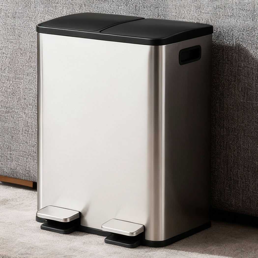 Toque 60L Pedal Bin Kitchen Waste Can Recycling Dustbin