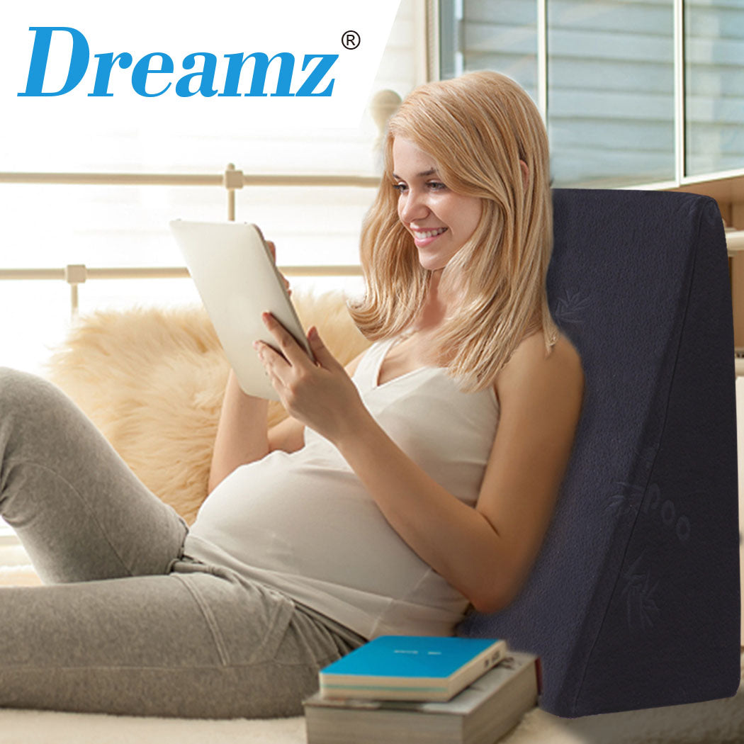 Cool Gel Memory Foam Bed Wedge Pillow With Cover