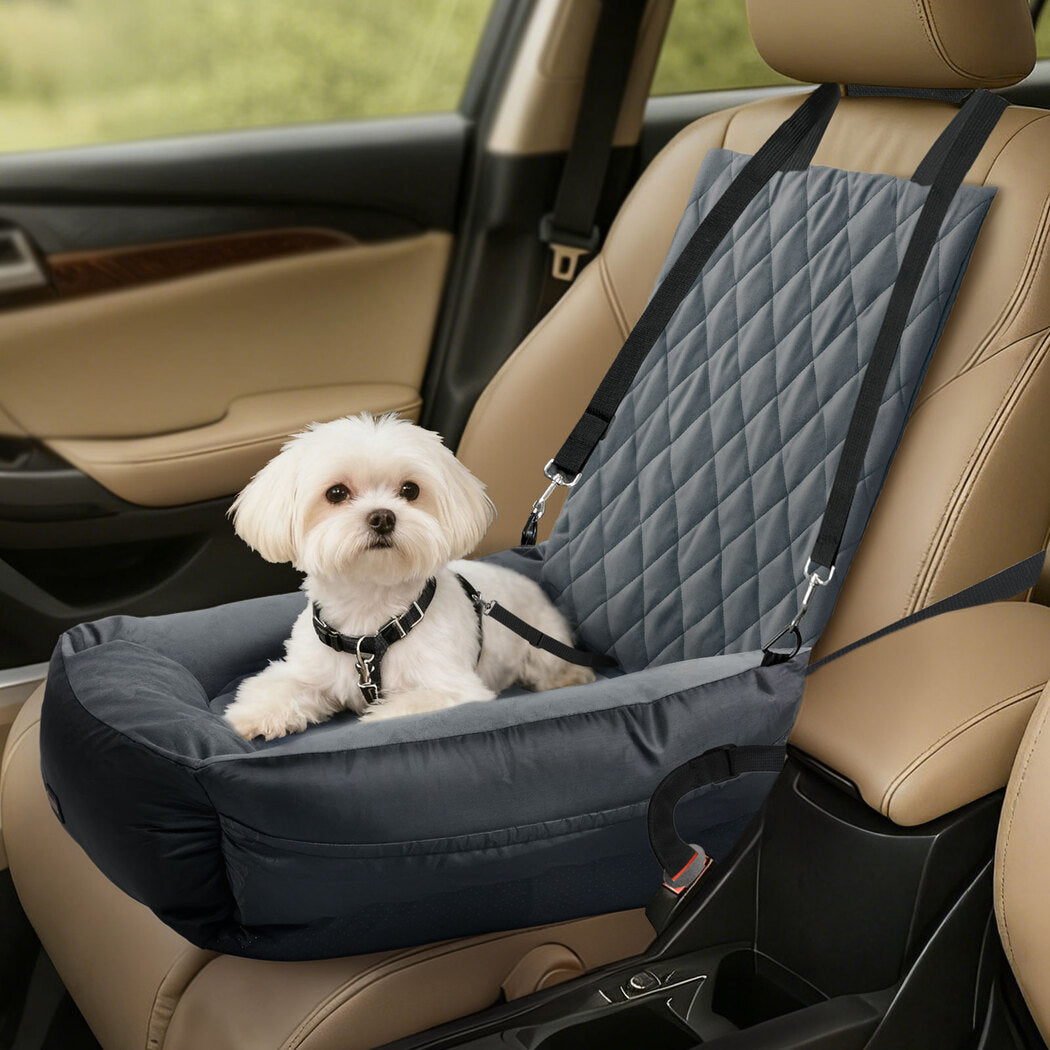 Pawz Pet Car Seat Dog Seat Travel Safety Booster Grey
