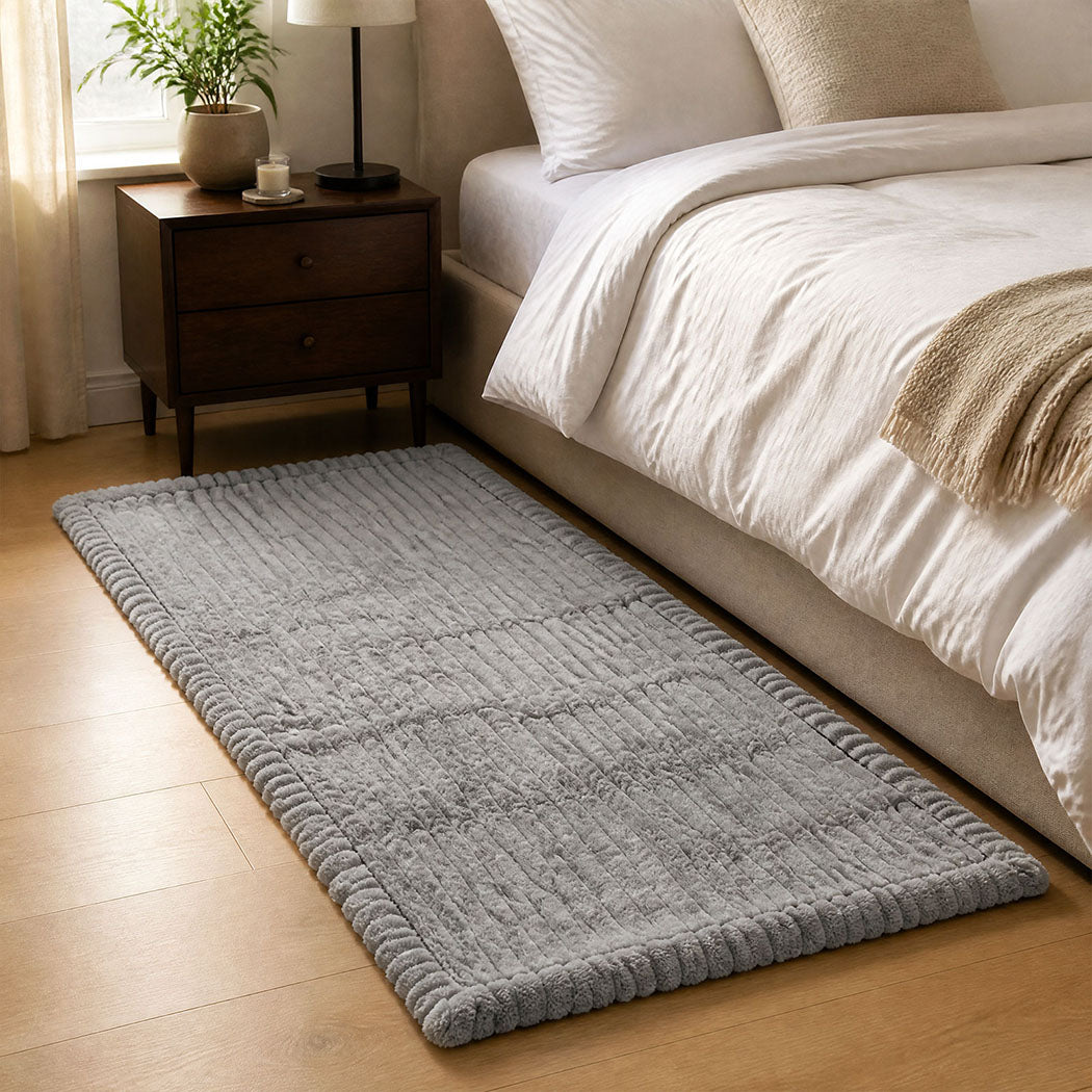 Marlow Sofa Cover Lounge Plush Pet Couch Cover Non-Slip Light Grey 70x180cm
