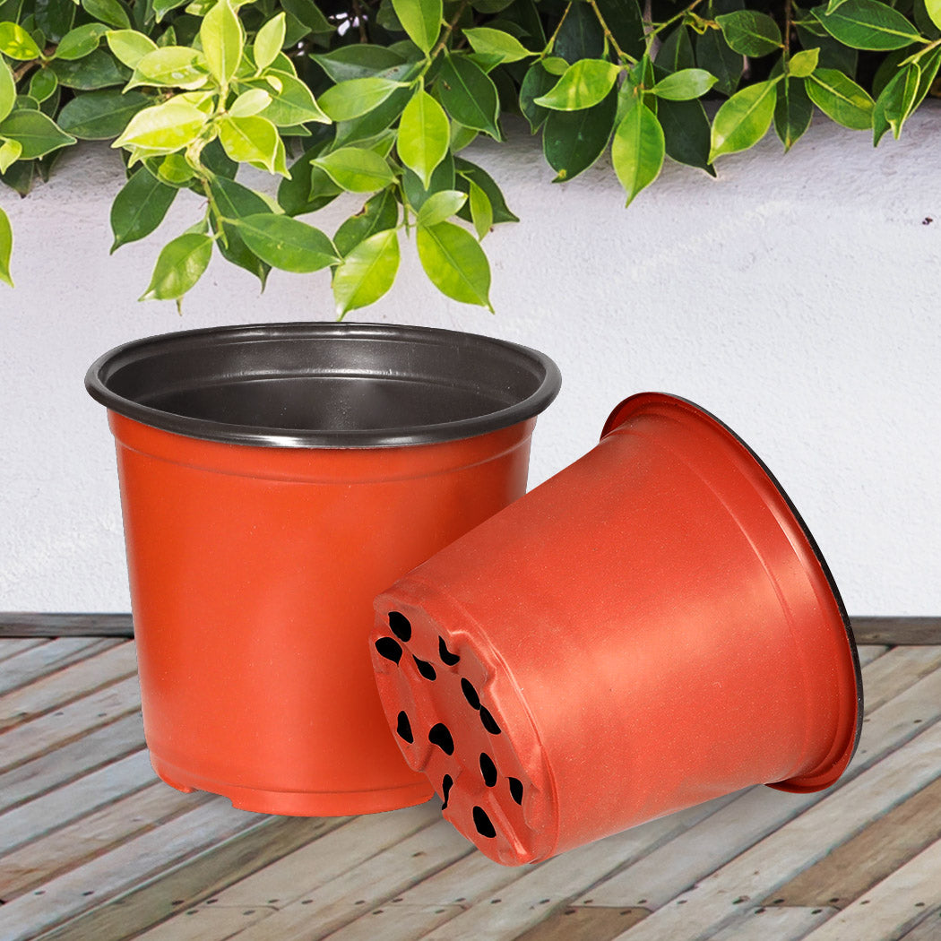 Lambu 100x Plastic Plant Pots Bulk Flowers X-Large