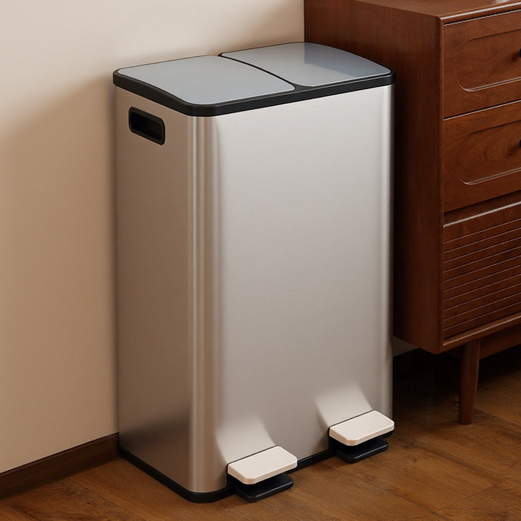 Toque 60L Pedal Bin Kitchen Waste Can Recycling Dustbin