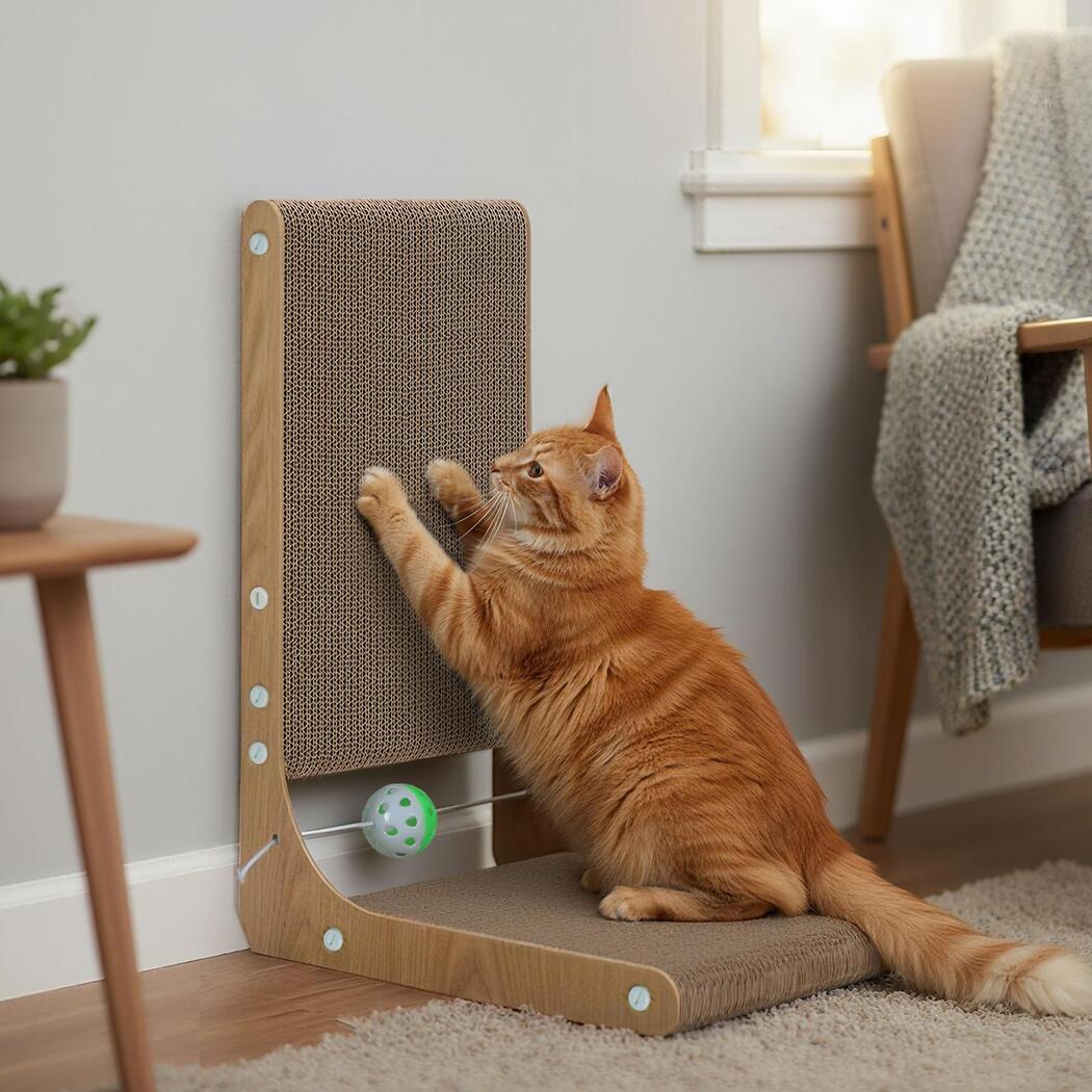 Pawz Cat L-Shaped Scratching Cardboard