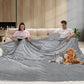 DreamZ 3x3M Large Oversized Blanket Grey Star