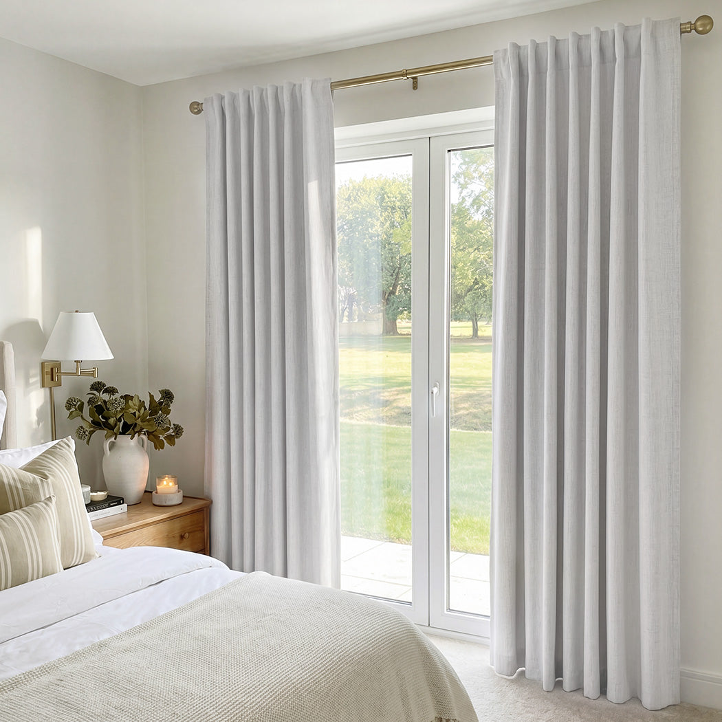Marlow 2 Panels Blackout Curtains Linen Look Curtain Draperies Window Bedroom