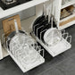 Toque Pots and Pans Organiser Saucepan Holder Storage Pull Out Rack Holder White