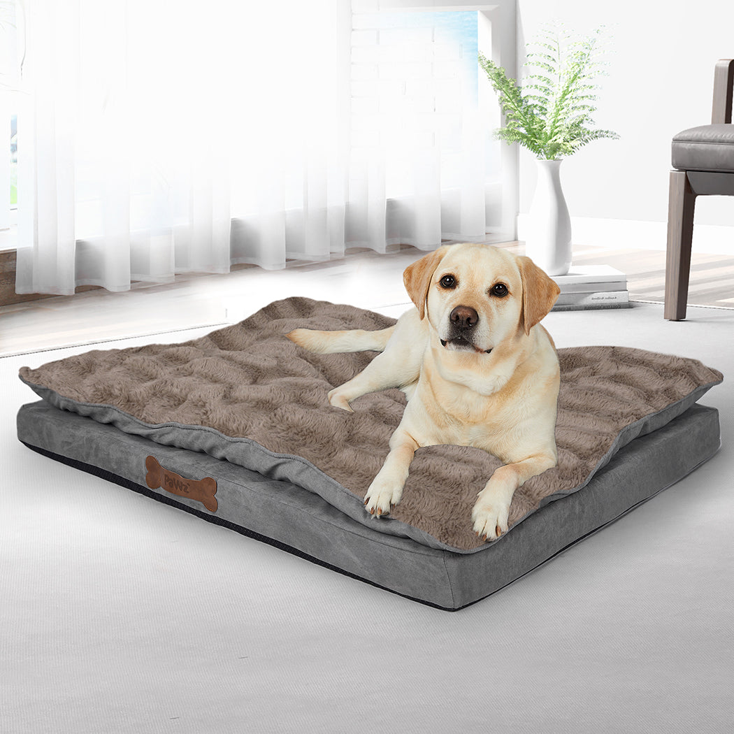 PaWz Dog Calming Bed Pet Cat Removable S Khaki Small