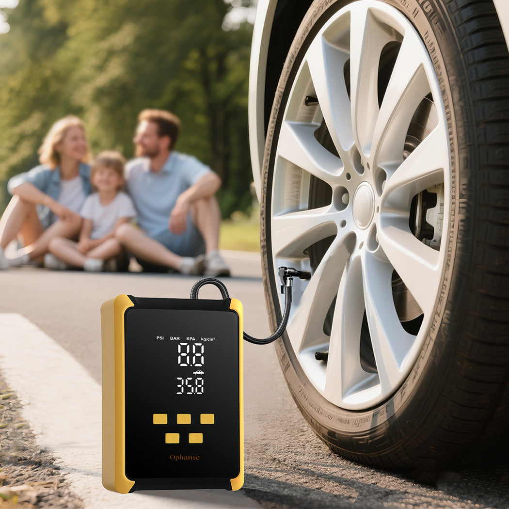 Manan 12V 150PSI Portable Tire Inflator with LED Light