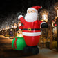 Santaco Christmas Inflatable Outdoor Santa Claus Elk 2.2M Xmas Decoration Light