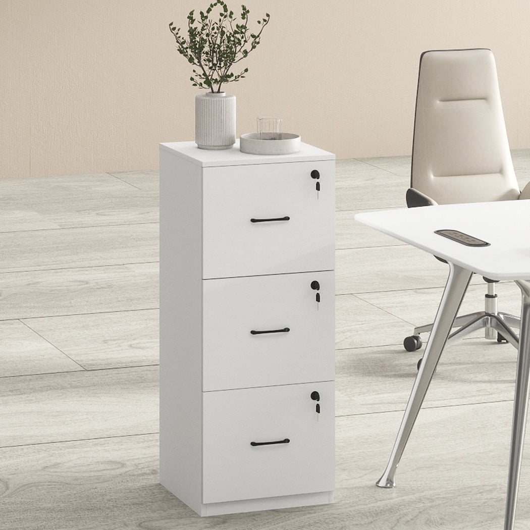 Levede File Cabinet 3 Drawers Filing Storage Cabinet