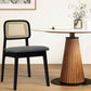 Levede 2x Dining Chair Wood Rattan Armless Black