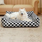 Pawz Pet Bed Plush Checkered Dog Bed Washable Cat Bed