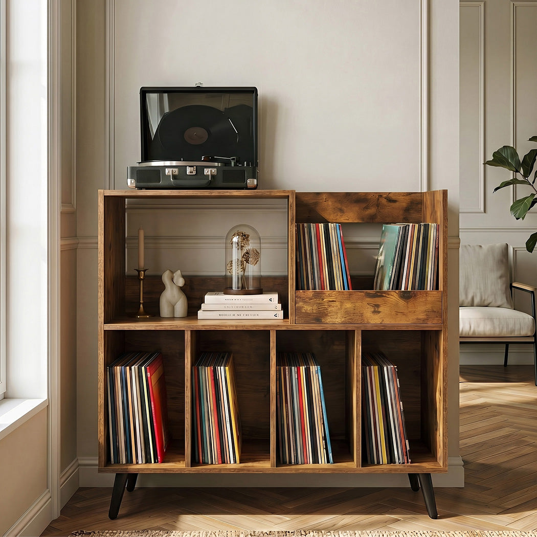 Levede Record Player Stand Vinyl Holder Cabinet Turntable Table 300+ Albums