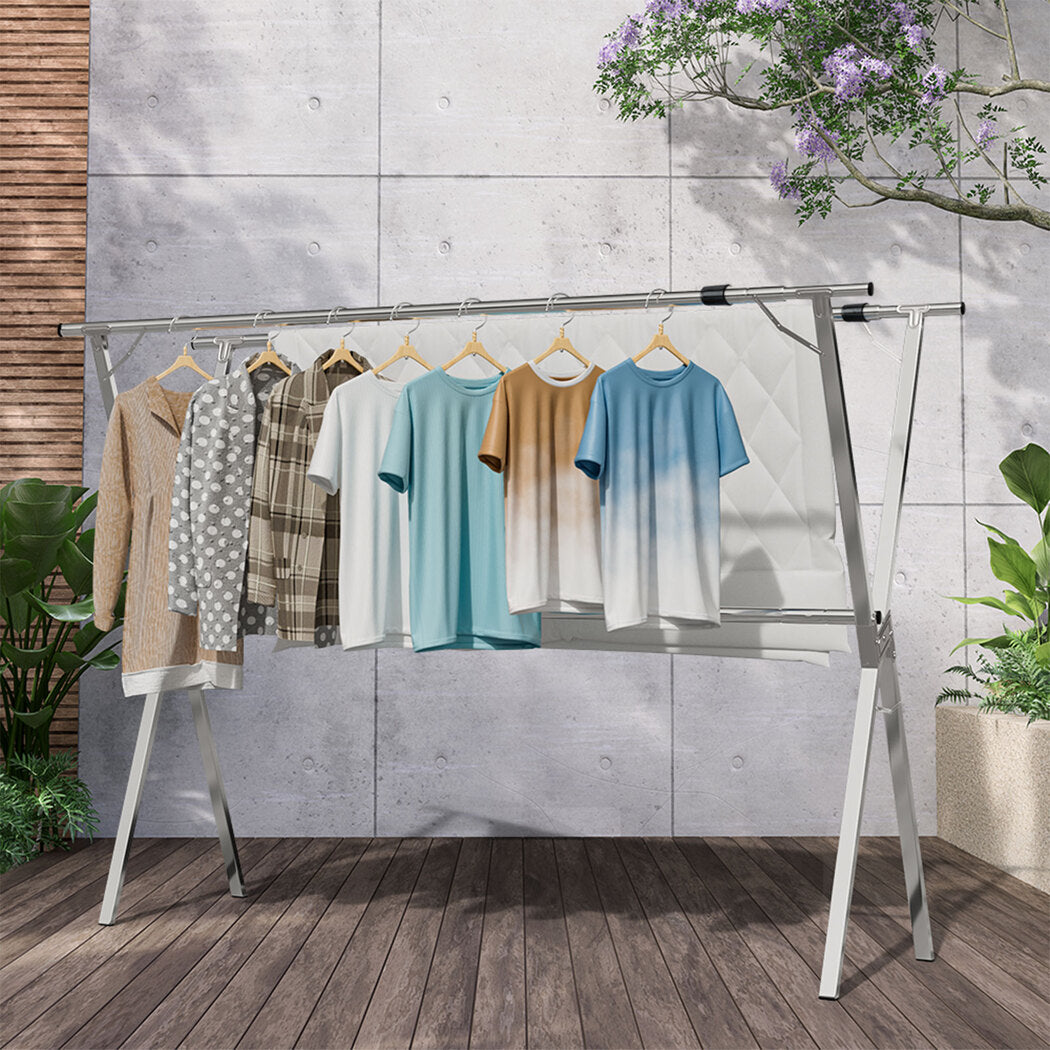 Levede Adjustable Clothes Drying Airer Foldable 150-240cm