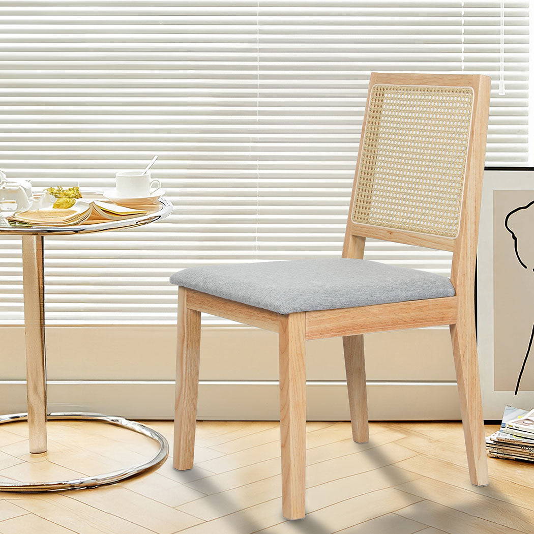 Levede 8XCane Dining Chair Rattan Armless Seat