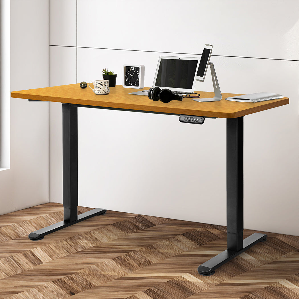 Levede Motorised Standing Desk Adjustable 120cm Natural 800x 1.5MM