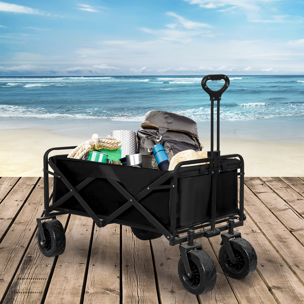 Lambu Garden Camping Trolley Outdoor Black