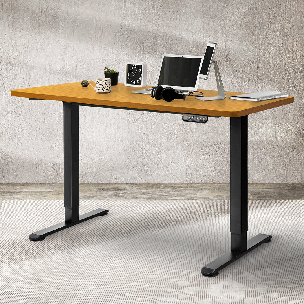 Levede Desktop For Motorised Adjustable Nature 120X60CM Natural