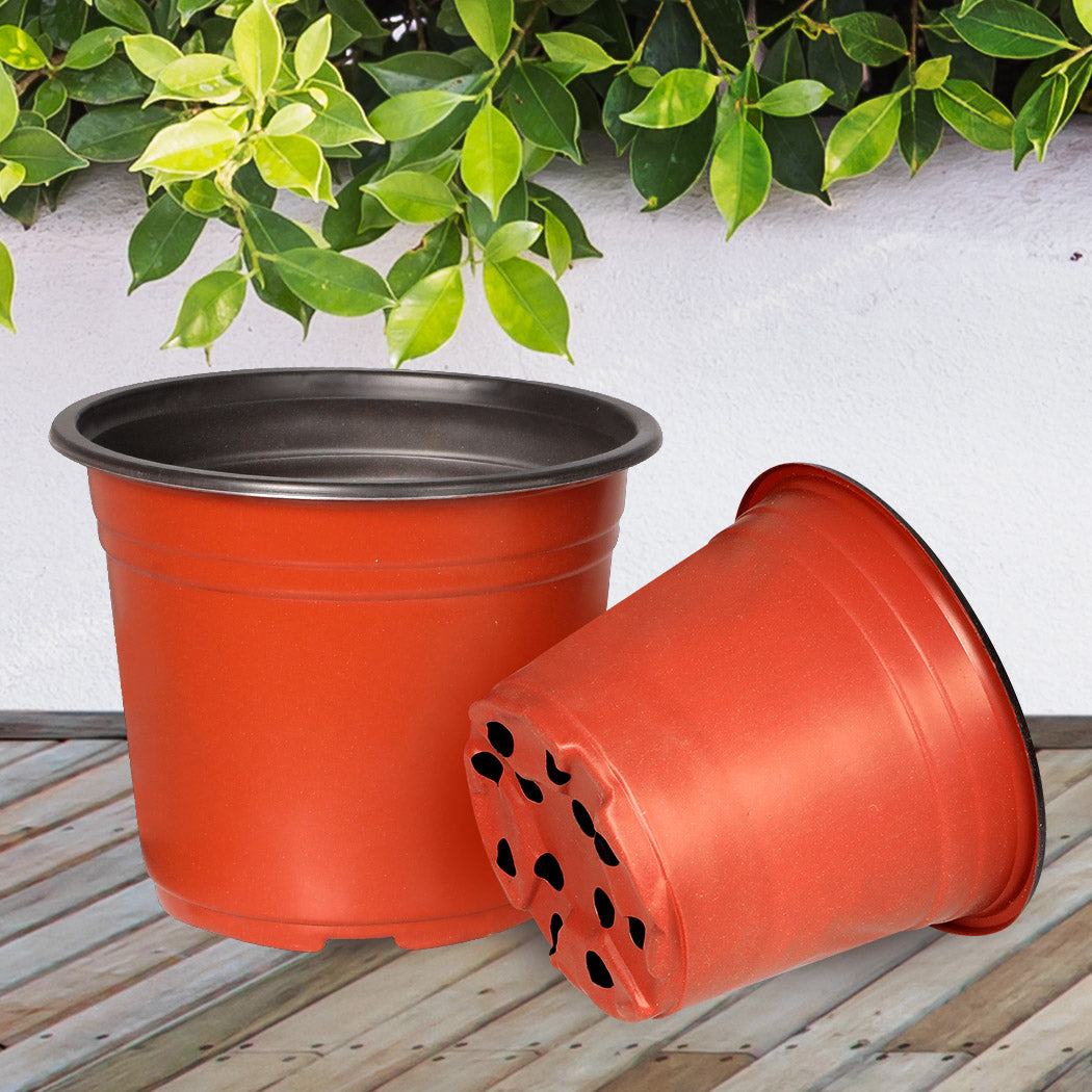Lambu 100x Plastic Plant Pots Bulk Flowers XX-Large