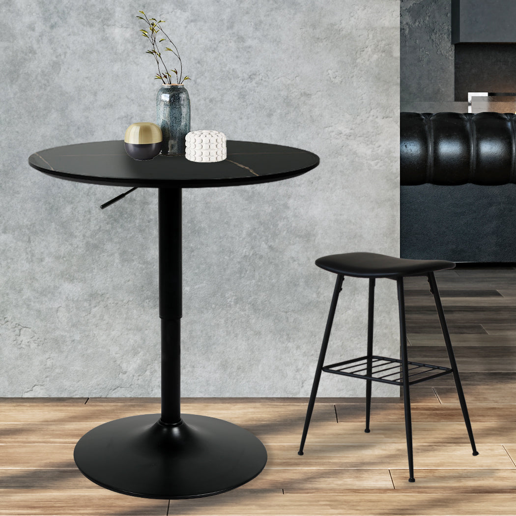 Levede Bar Table Swivel Gas Lift Counter Black