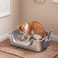 Pawz Stainless Steel Cat Litter Box Low Entry Tray Non-Stick Easy to Clean