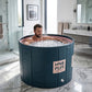 Levede Bathtub Portable Foldable 320L 80 x 80cm Soaking Bath for Home Green