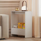 Levede Side Table with Magazine Rack Small End Table