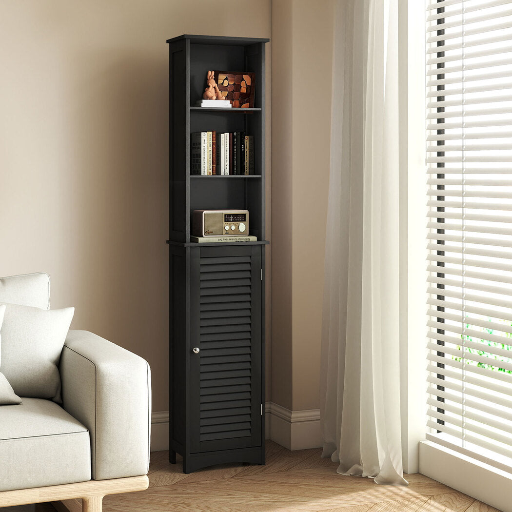 Levede Tall Bathroom Cabinet Storage 166cm Tallboy Cupboard Adjustable Shelf