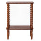 Levede Side Table Slim Storage Shelf for Bedside End Table Hallway Brown